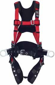 Comfort Padding 1191434 X- Back D-ring, hip pad and belt with side D-rings, tongue buckle leg straps, moisture wicking comfort