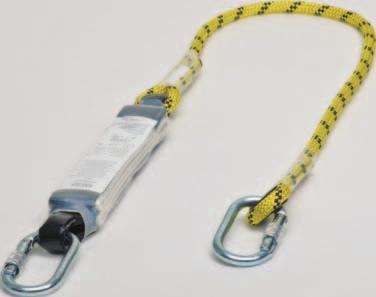 Tear-tape design to keep fall arrest forces below 6 kn Choice of single or twin-leg configurations Choice of connector configurations Certified to EN 354, EN 355 Variants Single-Leg, webbing, steel
