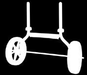 Wheels are easily detached for storage Stainless Steel Frame - Lightweight, sturdy