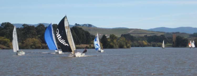 Kalin from the Albury Wodonga YC with Plane Sailing taking line honors.