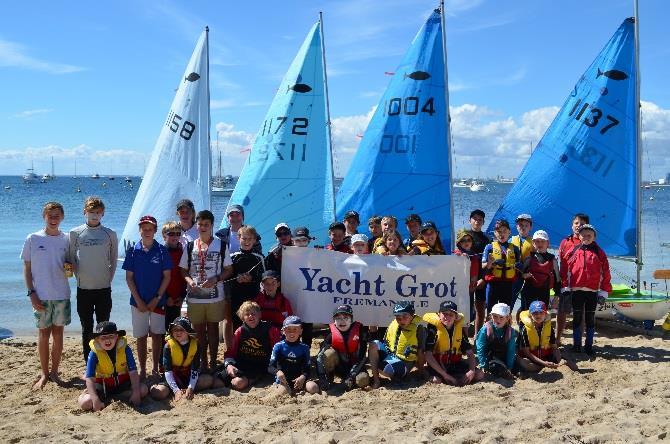 The Introduction to Sailing group were coached by Chris Bucktin and Geographe Grammar School Principle, Rob Devenish, and an armada of parents!
