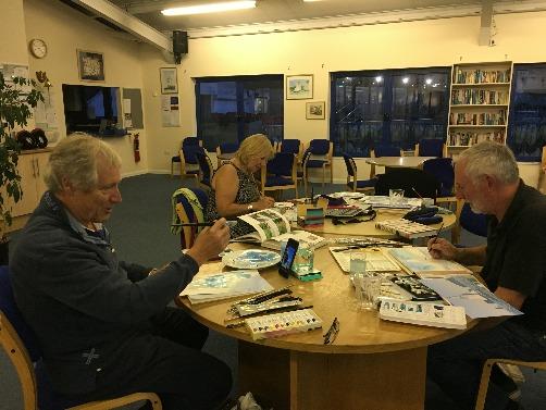 Art Group At the August meeting of the Art Group we had a go at painting with watercolours.