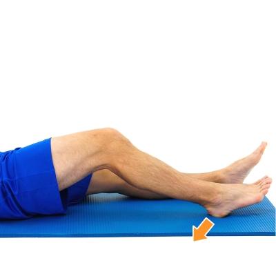 HAMSTRING SET Lie on your back and bend your knee as shown.