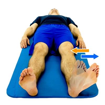 HIP INTERNAL AND EXTERNAL ROTATION - SUPINE Lie on your back with your knees