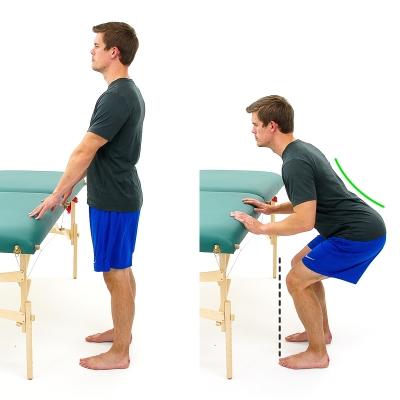 KNEE BENDS/SQUATS balance. Stand with feet shoulder width apart.