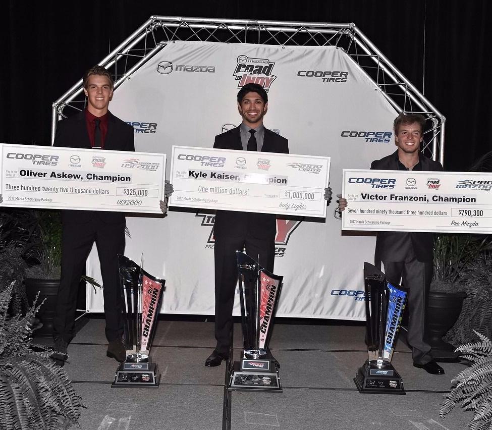 5M in scholarships and awards were on offer to assist drivers in progressing to the pinnacle of the sport Since 2013, 16 drivers have graduated from the Mazda Road to Indy into IndyCar 24 of the 33