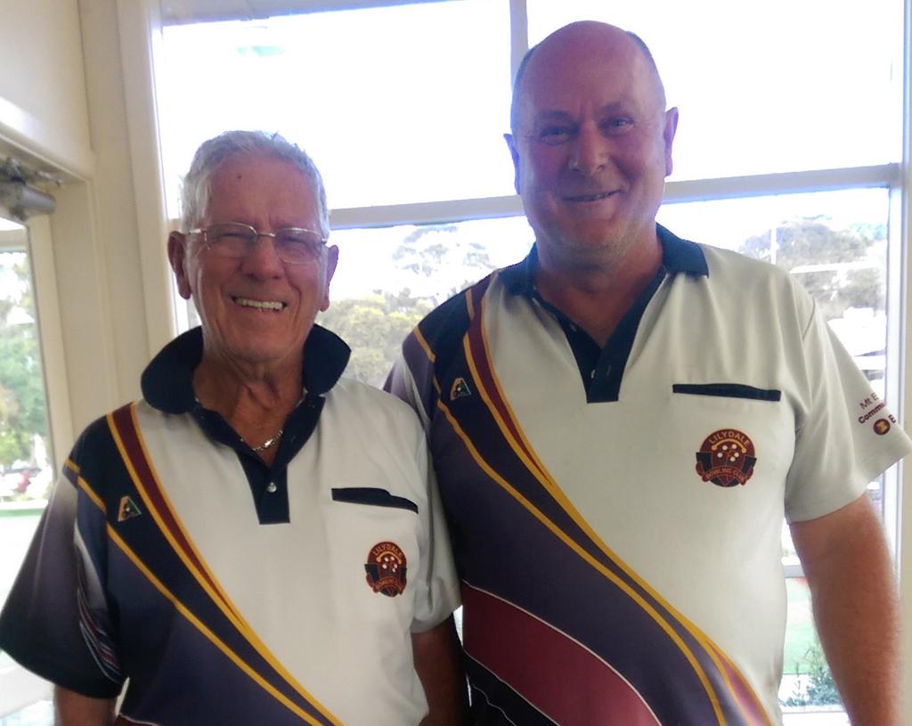 Runners up were Peter Wilding (Croydon) and Ron Whittiker (Heathmont), Third place was Doug Corrigan (Ringwood - and a state player) and Ian Kost (Donvale) whom Doug had not met before
