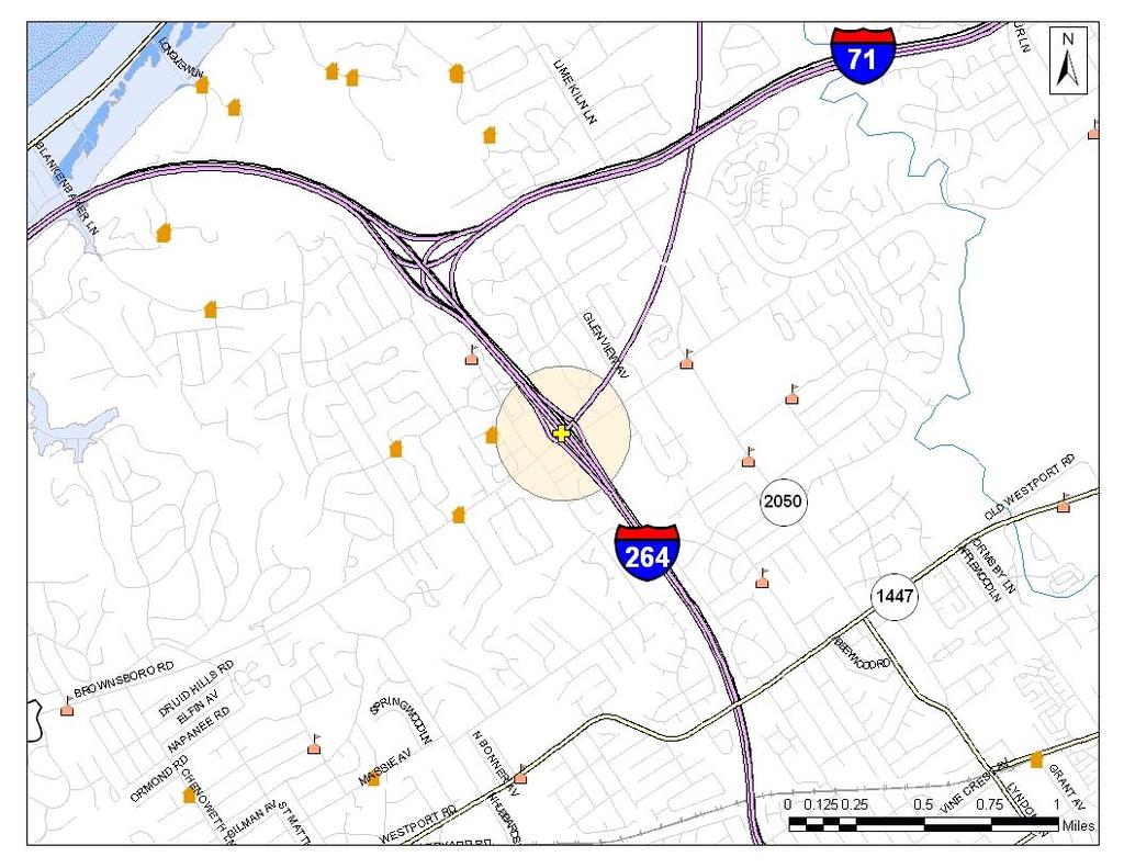 I-264 KIPDA ID # 404 Project Type: OPERATIONS Description: Reconstruct I-264 interchange at US 42 (Brownsboro Road). Purpose: This project will reduce traffic congestion.