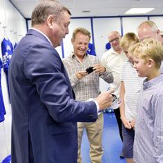 This exclusive opportunity is coupled with award-winning hospitality beginning with an exclusive behind-the-scenes tour with one of our Club legends Graeme Sharp or Mark Higgins.