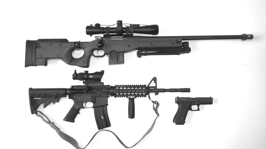 FIREFIGHT INDUSTRIES Figure 10: M4 Carbine stock retracted and Glock 17 pistol If we look the picture in Figure 10 above, we see two firearms taken side by side.