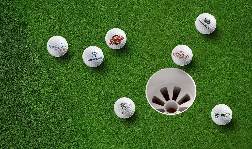LOGO GOLF BALL SPONSOR INCLUDES 12 DOZEN LOGO BALLS 750 What better way to sponsor a golf tournament than with logo golf balls?