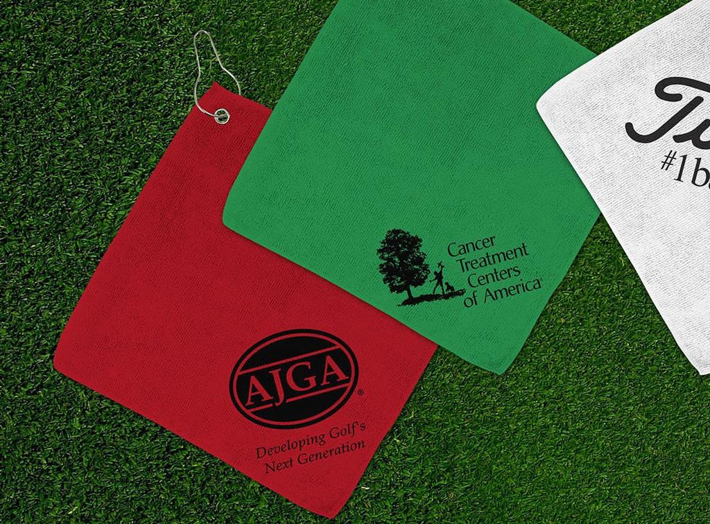 GOLF TOWELS SPONSOR INCLUDES 100 MICROFIBER GOLF TOWELS 1,000 Golf towels are essential for keeping your club heads and golf balls looking their best and in proper working