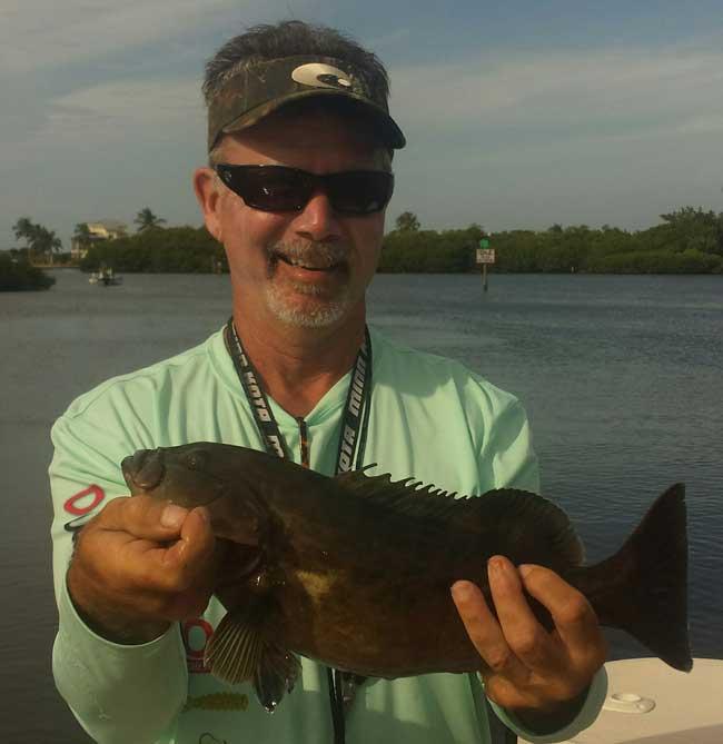 New member Philip Quick caught and released this grouper near a Pine Island dock. This was on the way from the launching ramp area to the open bay passages.