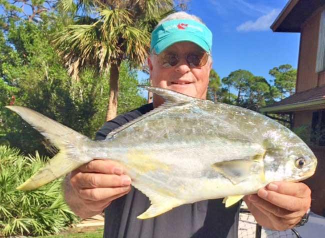 Jim Bowdish caught this pompano while fishing with his son Mike.
