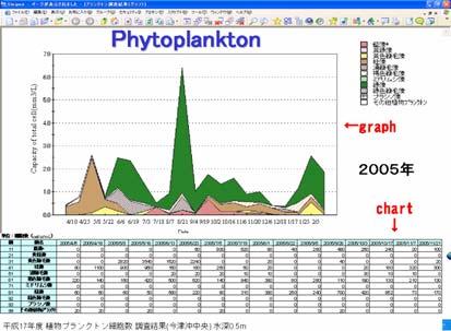 cell capacity (quantity of existence). Figure8: Plankton in Lake Biwa. Seasonal variation of abundance of zooplankton in a year. Figure6: Plankton in Lake Biwa.