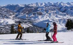 The area was appropriately named because the sun shines 80 percent of the ski season with a backdrop of blue skies.