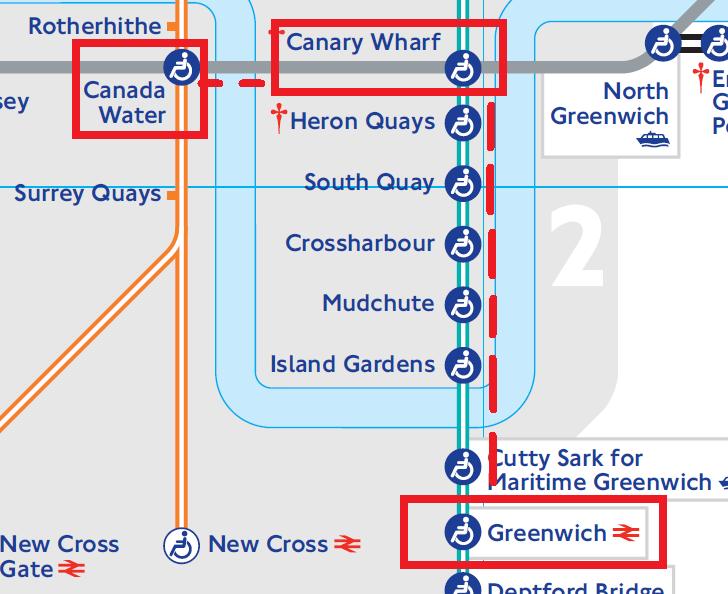 You ll have time to see your runner at both. Please note, you can get on any DLR train from Greenwich, the end destination does not matter.