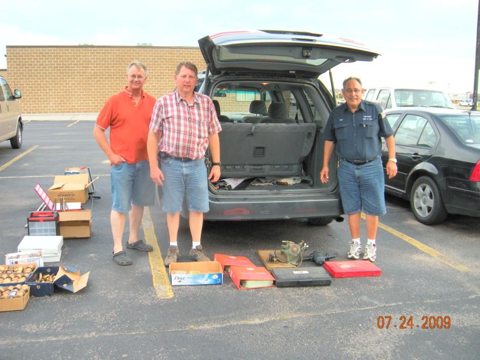 Norfolk, NE Swap meet Friday Night and Exit Devices and Exit Alarms on Saturday with David Thielen, CML Rodney Coffman left and Kjell Turner middle with