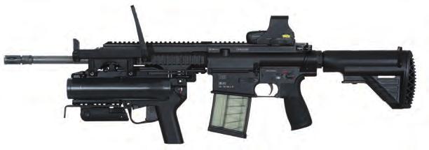 56 mm HK416, the HK417 shares similar operating control locations, assembly/disassembly, and appearance to current issue M16/M4-type weapons resulting in an immediate transfer of learned skills and
