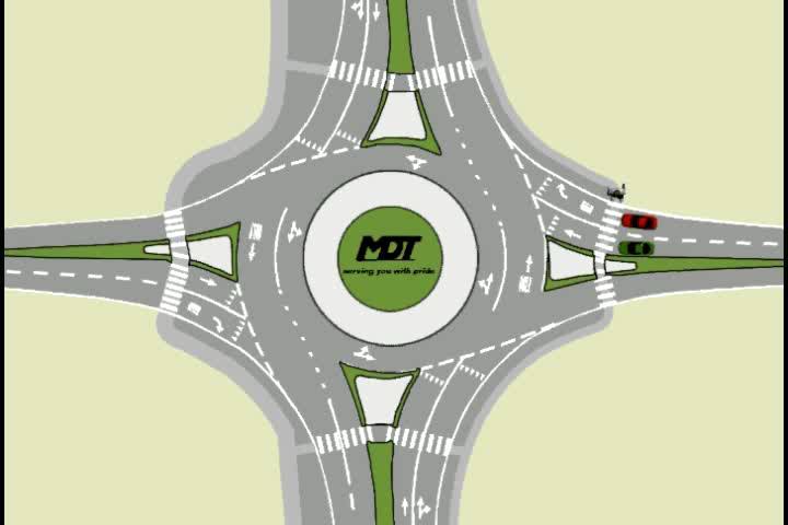 Rule of Montana Thumb for Driver Education and Training Roundabouts: