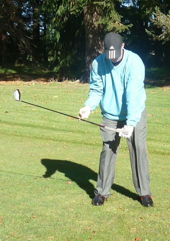 When you move the club down you can move it back and forwards a little bit to get the feeling of retaining the lag in your downswing.