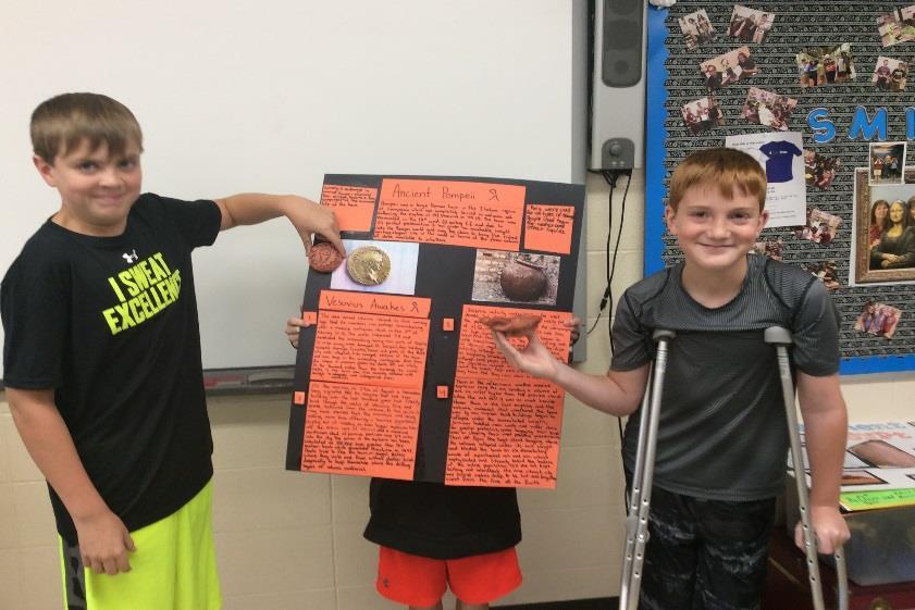 Sixth grade PACE students in Tammy Thompson s classes studied an