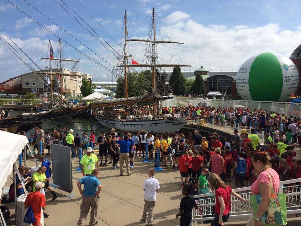 They teach the general public about our watershed and surrounding environment! Between September 8 and 11, Tall Ships Erie was keeping the Erie harbor bustling.