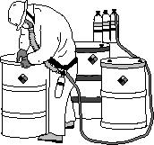 escape bottle, or egress unit, is required to allow the worker time to escape if air supply is interrupted. (See image of escape bottle on previous page.