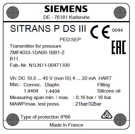 SITRANS P DS III The improved transmitter Feature / Function Now with measuring accuracy 0.