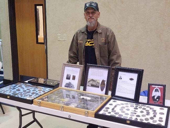 Kenny is a member of Cowtown Treasure Hunters club. Kenny mentioned how he found a badge of a 12 year old marble champ from 1924, "JC".