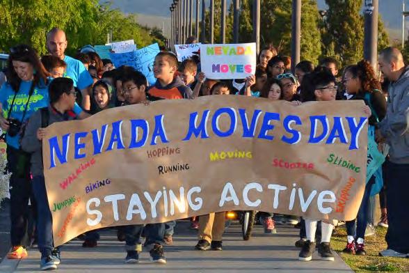 Nevada Moves Day is held in March as part of Nevada Moves Week, while Walk to School Day is usually the first Wednesday in October, and Bike to School day takes place the second week in May.
