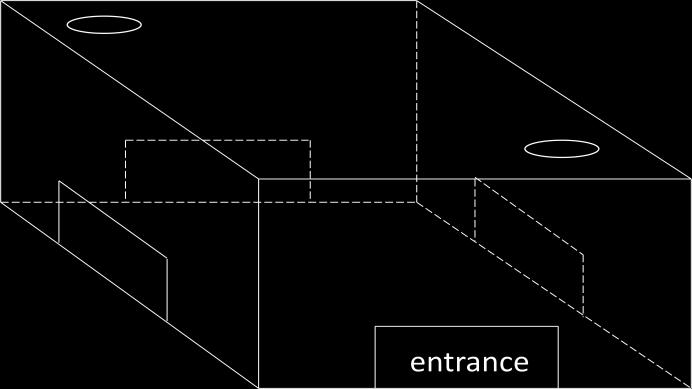 Figure 1. Trap used for the experiment. Sides are 24 long, height is 12. One, one way entrance is located on each side adjacent with the bottom. Escape rings are typically placed on the top.