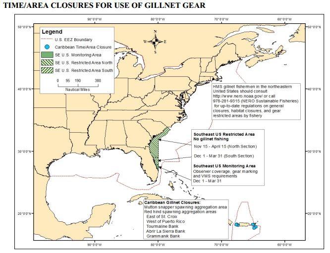 Figure 6 Figure 6. Time and area closures of gillnet fisheries in the US Southeast Atlantic region, from (NMFS 2013).