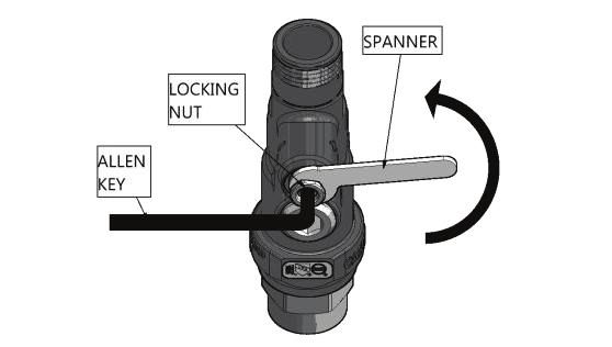 Connect the tee to the cold inlet of the water heater, ensuring that its mixing valve connection is aligned to allow connection to the mixing valve via the