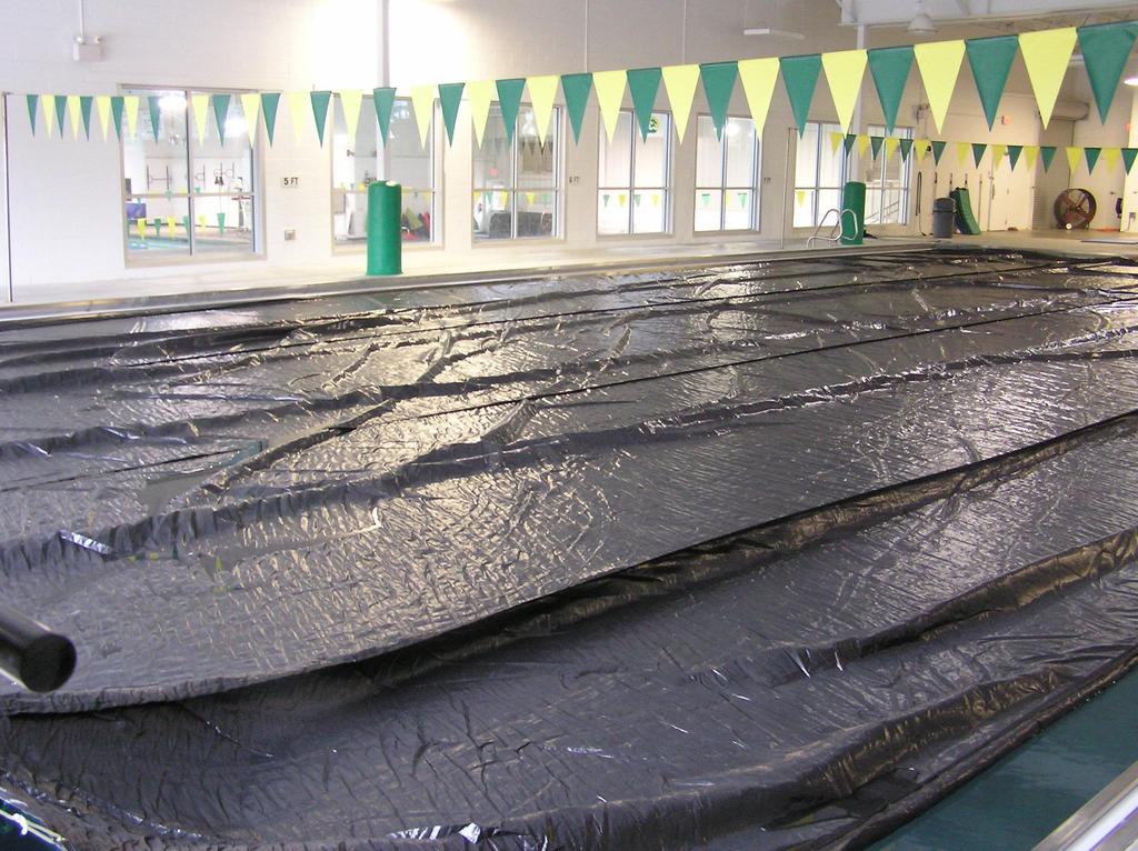 250+ pools initiated Indoor pools need to be covered when not in use.