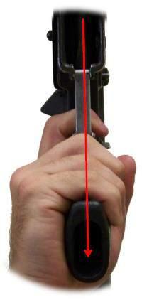 A firm grip is essential for effective trigger control. The grip is established before starting the application of trigger control and it is maintained through the duration of the shot.