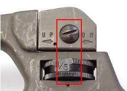 2. To mechanically zero the front sight adjust it up or down until the base of the front sight post is flush