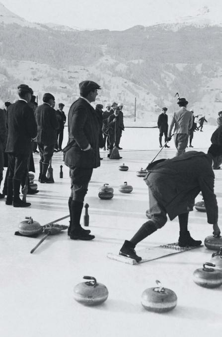Curling: Then and Now Hundreds of years ago, curling stones weighed as much as 130 pounds. The stones were called boulders.