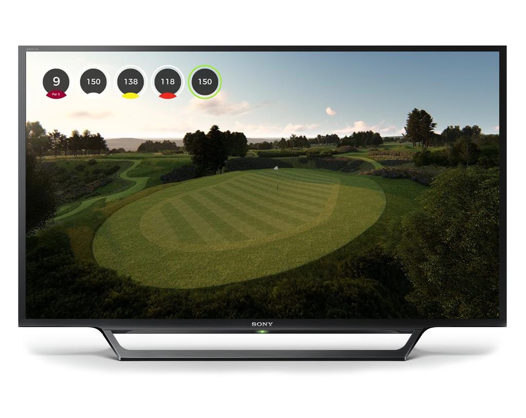 The screen can also display live news feeds, your golf clubs