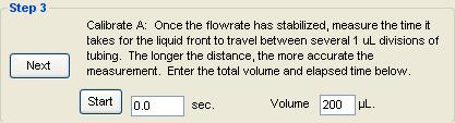 Routine Maintenance Figure 4-6 Set the Flowmeter Calibration Volume 8. Bring the liquid front to the black line on the pipette and then click Start to begin the timer.