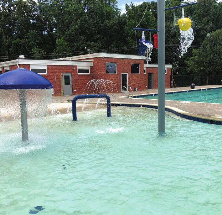 courts Sand Volleyball court Swimming Pool Splash Pad Playground 2 Shelters Lighted Soccer field Paul Braxton Gymnasium Earl B.