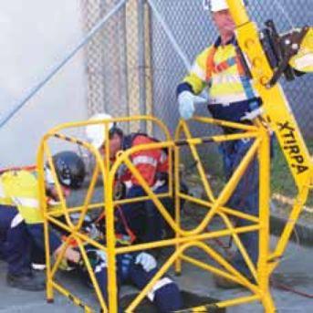 Portable Manhole Guard Davit System Portable Manhole Guard Davit System These portable manhole guards have an integrated mast which, used in conjunction with a