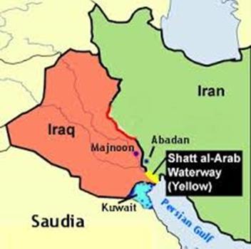 between Iraq and