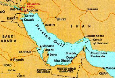 Persian Gulf The Persian Gulf is one of the main ways oil is shipped from the rich fields of Kuwait, Saudi Arabia, Iran, and other