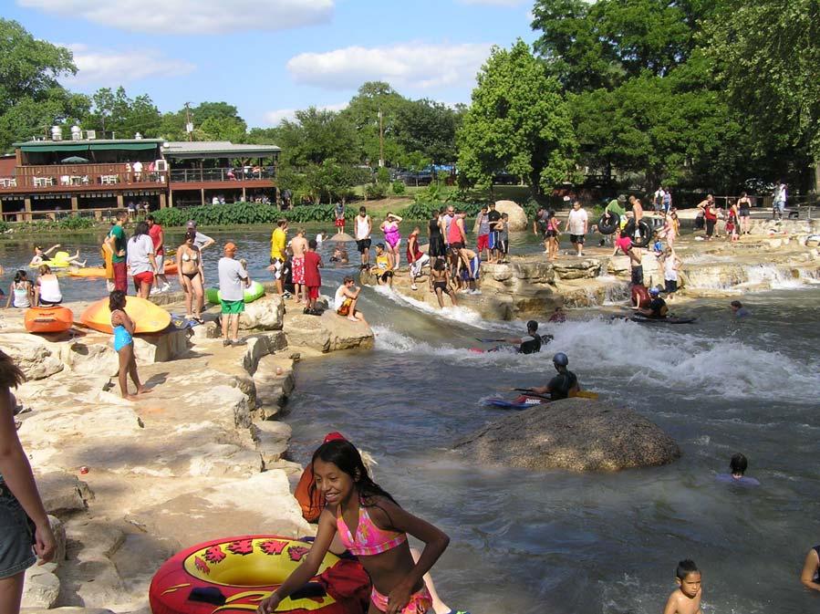 This whitewater park in San Marcos, Texas is an example of a dam modification project.