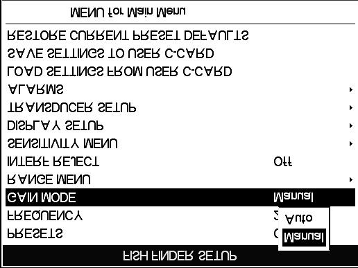 Figure 5.1 - Frequency menu 5.2 
