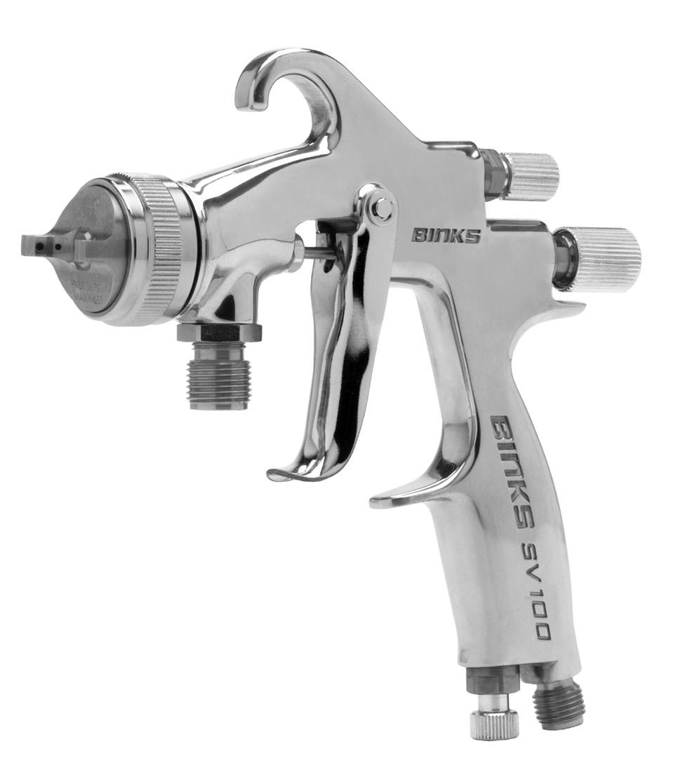 SERVICE MANUAL EN BINKS SV100 HVLP PRESSURE FEED SPRAY GUN 7041-6931-1 The following instructions provide the necessary information for the proper maintenance of the Binks SV100 pressure feed spray