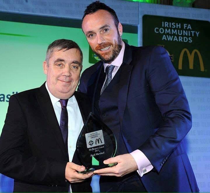Basil won the award for his tireless contribution to local football in Fermanagh and his work with young referees within the Fermanagh & Western Referees