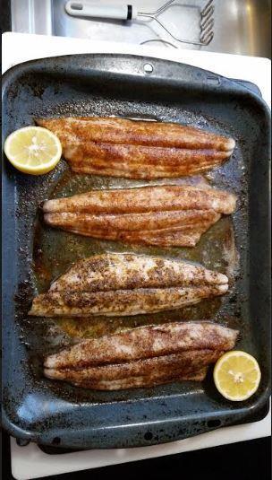 Lay fillets out on broiling platter, skin side down. 3. Drizzle melted butter over each fillet just enough to lightly coat for broiling. Olive oil is an acceptable alternative to butter. 4.