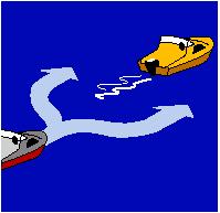 11.2 When two vessels are meeting head-on or nearly head-on, each has to alter course to starboard (to the right). 11.